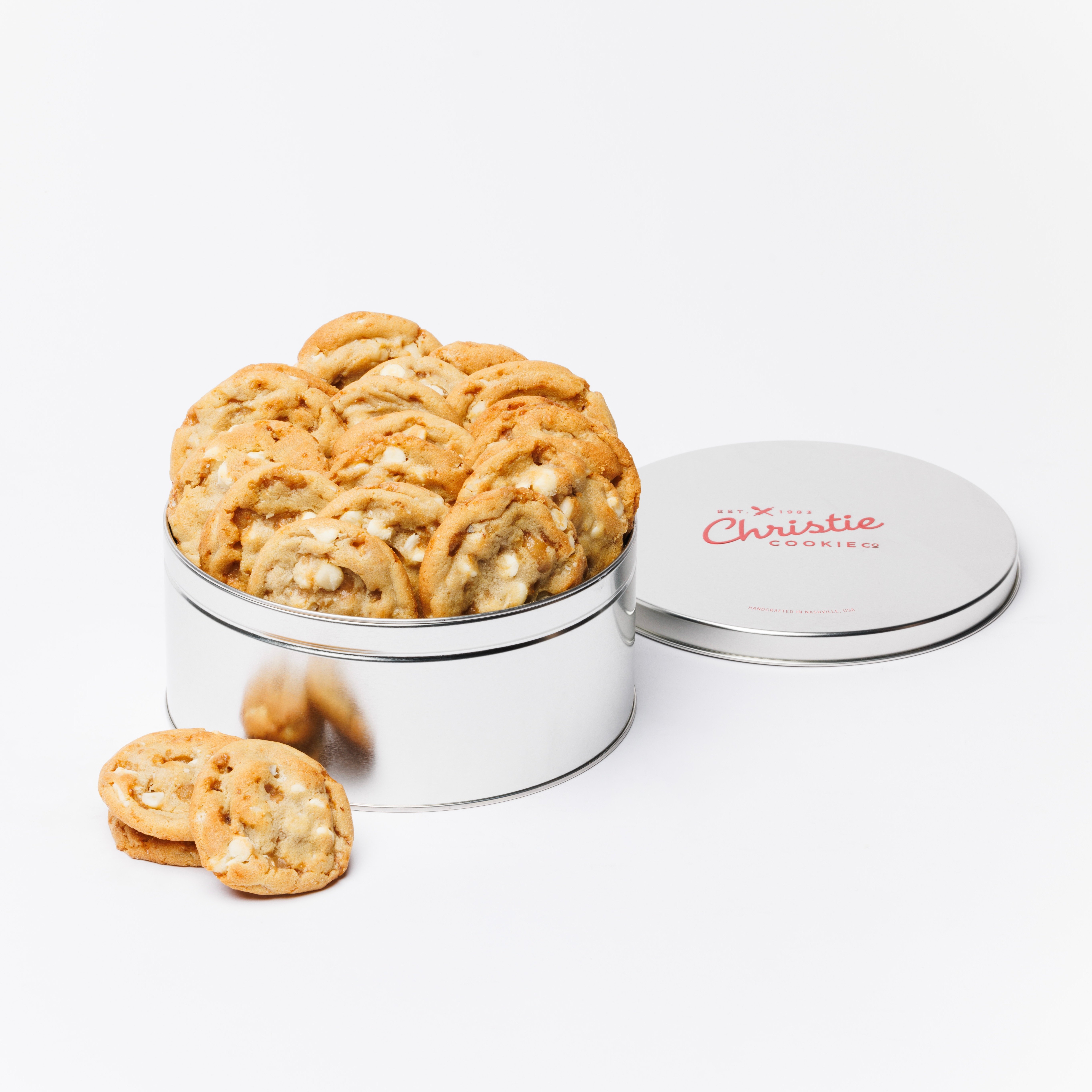 White Chocolate Macadamia Nut Cookie Gift Tin (18 Cookies) | The